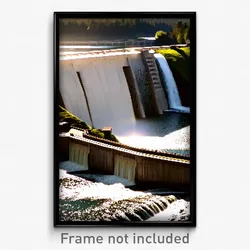 Pixel Art Poster - Imperfect Dam (8 Bit Psychedelic Trippy Video Game Print)
