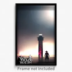 Pixel Art Poster - Wicked Beacon (8 Bit Psychedelic Trippy Video Game Print)