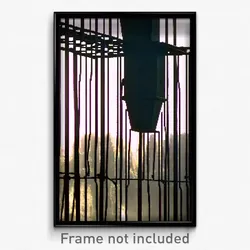 Pixel Art Poster - Complex Wire Frame Inlet (8 Bit Psychedelic Video Game Print)