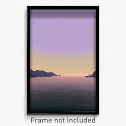 Pixel Art Poster - Empty Peninsula (8 Bit Psychedelic Trippy Video Game Print)