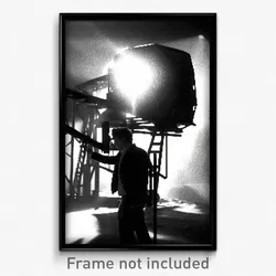 Pixel Art Poster - Black And White Mine (8 Bit Psychedelic Video Game Print)