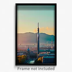 Pixel Art Poster - Mountainous Berlin (8 Bit Psychedelic Video Game Print)