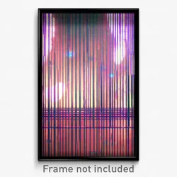 Pixel Art Poster - Digital Wire Frame Promenade (8 Bit Video Game Print)