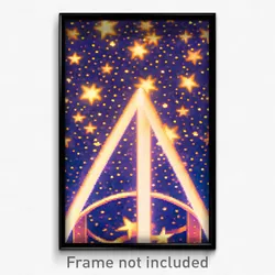 Pixel Art Poster - Starry Aperture (8 Bit Psychedelic Trippy Video Game Print)