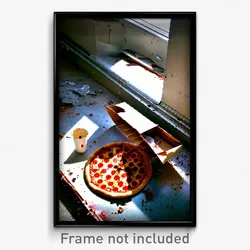Pixel Art Poster - Abandoned Pizza (8 Bit Psychedelic Trippy Video Game Print)