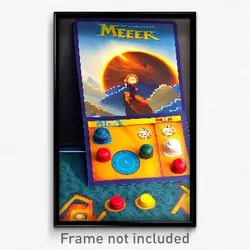 Pixel Art Poster - Meek Board Game (8 Bit Psychedelic Trippy Video Game Print)