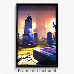 Pixel Art Poster - Thick Grave (8 Bit Psychedelic Trippy Weird Video Game Print)