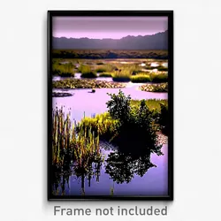 Pixel Art Poster - Stark Wetland (8 Bit Psychedelic Trippy Video Game Print)
