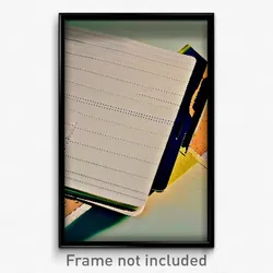 Pixel Art Poster - Quaint Notebook (8 Bit Psychedelic Trippy Video Game Print)