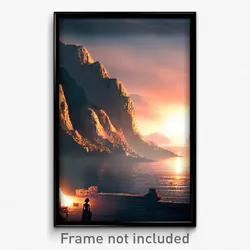 Pixel Art Poster - Fantastic Promontory (8 Bit Psychedelic Video Game Print)