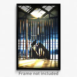 Pixel Art Poster - Dangerous Prison (8 Bit Psychedelic Trippy Video Game Print)