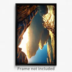Pixel Art Poster - Reflecting Outcropping (8 Bit Psychedelic Video Game Print)