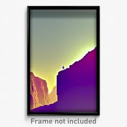 Pixel Art Poster - Tan Notch (8 Bit Psychedelic Trippy Weird Video Game Print)
