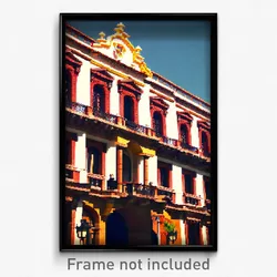 Pixel Art Poster - Grand Spanish Architecture (8 Bit Video Game Print)