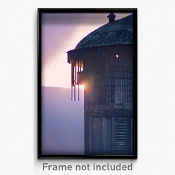 Pixel Art Poster - Unwelcoming Pallisade (8 Bit Psychedelic Video Game Print)