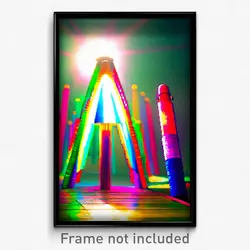 Pixel Art Poster - Colorful Lancet (8 Bit Psychedelic Trippy Video Game Print)