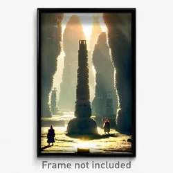 Pixel Art Poster - Dim Dolmen (8 Bit Psychedelic Trippy Weird Video Game Print)