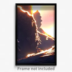Pixel Art Poster - Rough Rift (8 Bit Psychedelic Trippy Weird Video Game Print)