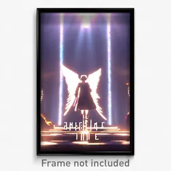 Pixel Art Poster - Angelic Mine (8 Bit Psychedelic Trippy Video Game Print)