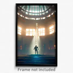 Pixel Art Poster - Deadly Sanctuary (8 Bit Psychedelic Trippy Video Game Print)