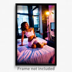 Pixel Art Poster - Urban Bedroom (8 Bit Psychedelic Trippy Video Game Print)
