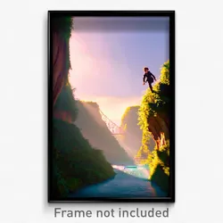 Pixel Art Poster - Silly Ravine (8 Bit Psychedelic Trippy Video Game Print)