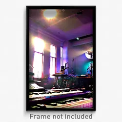 Pixel Art Poster - Haunting Music Studio (8 Bit Psychedelic Video Game Print)