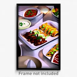 Pixel Art Poster - Simplistic Enchiladas (8 Bit Psychedelic Video Game Print)