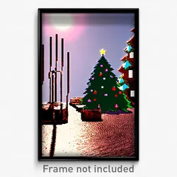 Pixel Art Poster - Rusty Christmas (8 Bit Psychedelic Trippy Video Game Print)