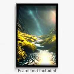 Pixel Art Poster - Dizzying Stream (8 Bit Psychedelic Trippy Video Game Print)