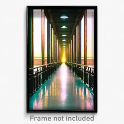 Pixel Art Poster - Acidic Walkway (8 Bit Psychedelic Trippy Video Game Print)