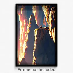 Pixel Art Poster - Tremendous Outcropping (8 Bit Psychedelic Video Game Print)
