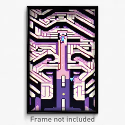 Pixel Art Poster - Pleasant Maze (8 Bit Psychedelic Trippy Video Game Print)