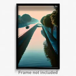 Pixel Art Poster - Peaceful Channel (8 Bit Psychedelic Trippy Video Game Print)