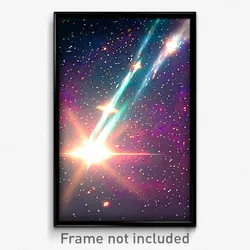 Pixel Art Poster - Uneven Galaxy Battle (8 Bit Psychedelic Video Game Print)