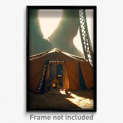 Pixel Art Poster - Brown Bivouac (8 Bit Psychedelic Trippy Video Game Print)