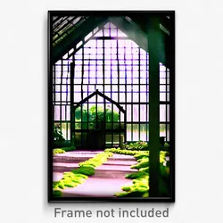 Pixel Art Poster - Mushy Greenhouse (8 Bit Psychedelic Trippy Video Game Print)