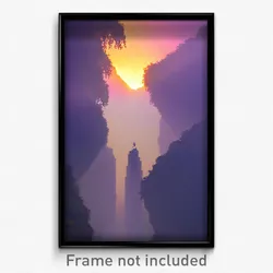 Pixel Art Poster - Captivating Fissure (8 Bit Psychedelic Video Game Print)