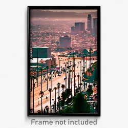 Pixel Art Poster - Crowded Los Angeles (8 Bit Psychedelic Video Game Print)