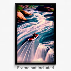 Pixel Art Poster - Flawless Rapids (8 Bit Psychedelic Trippy Video Game Print)