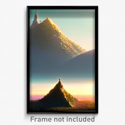 Pixel Art Poster - Cute Peak (8 Bit Psychedelic Trippy Weird Video Game Print)