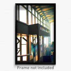 Pixel Art Poster - Flying Gallery (8 Bit Psychedelic Trippy Video Game Print)