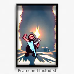 Pixel Art Poster - Distorted Smithy (8 Bit Psychedelic Trippy Video Game Print)