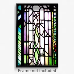 Pixel Art Poster - Thunderous Stained Glass (8 Bit Psychedelic Video Game Print)