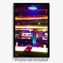 Pixel Art Poster - Realistic Bar (8 Bit Psychedelic Trippy Video Game Print)