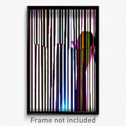Pixel Art Poster - Striped Kame (8 Bit Psychedelic Trippy Video Game Print)