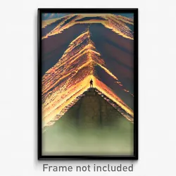 Pixel Art Poster - Dirty Butte (8 Bit Psychedelic Trippy Weird Video Game Print)