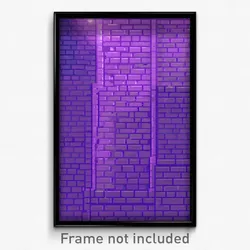 Pixel Art Poster - Purple Brickyard (8 Bit Psychedelic Trippy Video Game Print)