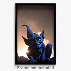 Pixel Art Poster - Fantastic Gargoyle (8 Bit Psychedelic Video Game Print)