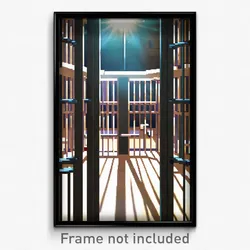 Pixel Art Poster - Magnificent Prison (8 Bit Psychedelic Video Game Print)
